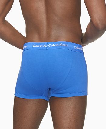 Calvin Klein Men's Modern Cotton Stretch 3-Pack Low Rise Trunk, Black,  Palace Blue, Vanilla Ice, X-Large : : Clothing, Shoes & Accessories