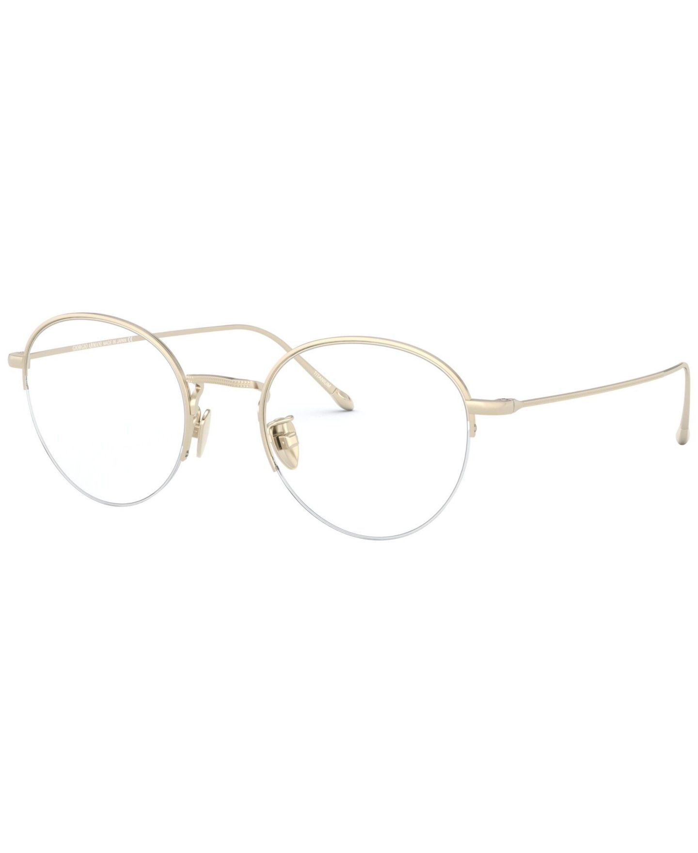 Мужские очки Giorgio Armani Man Round Titanium AR5098T Eyeglasses, цвет: Золотой — фото 1