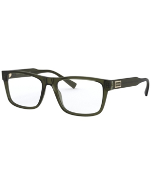 Versace Ve3277 Men's Pillow Eyeglasses In Transparent Green