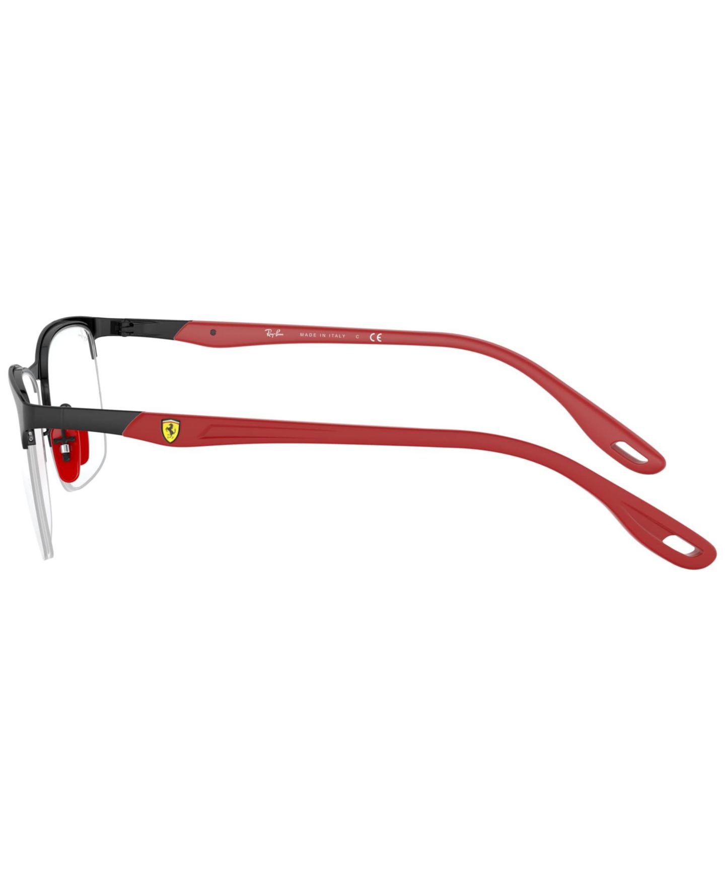 Мужские очки Ray-Ban Man Square Metal RB8416M Scuderia Ferrari Collection Eyeglasses, цвет: Чёрный — фото 3