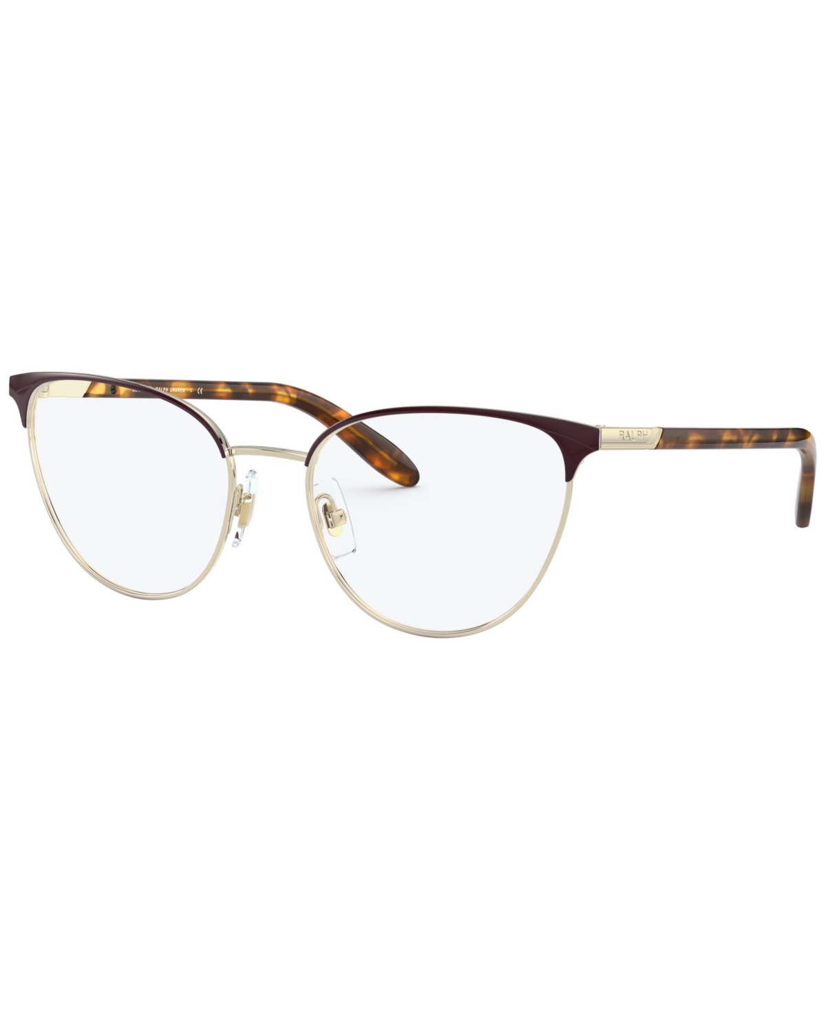 RA6047 Women's Butterfly Eyeglasses - Brown Gold-Tone