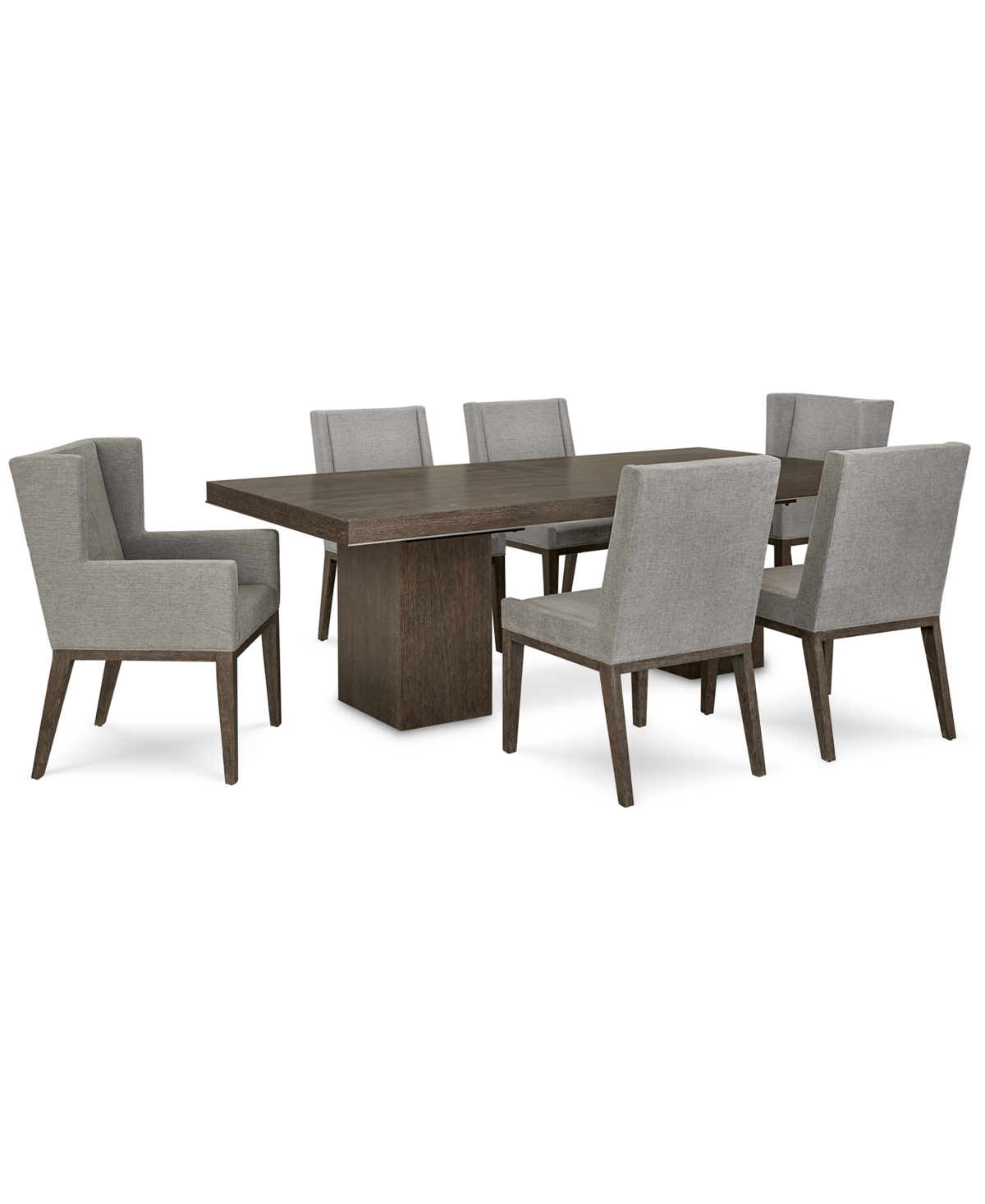 Lille 7pc Dining Set (Table, 4 Side Chairs & 2 Arm Chairs)