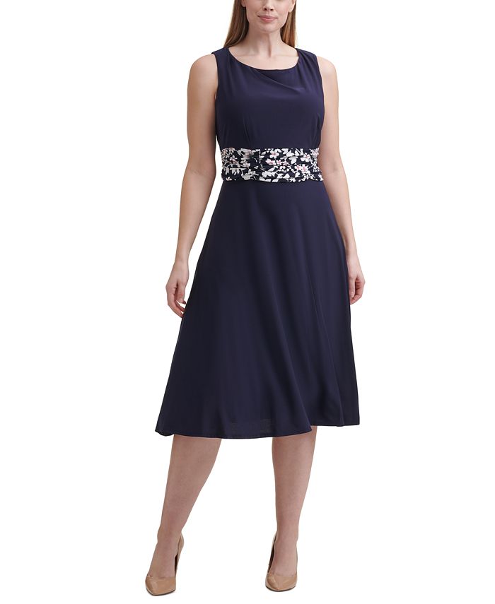 Jessica Howard Plus Size Floral-Print Jacket Dress - Macy's