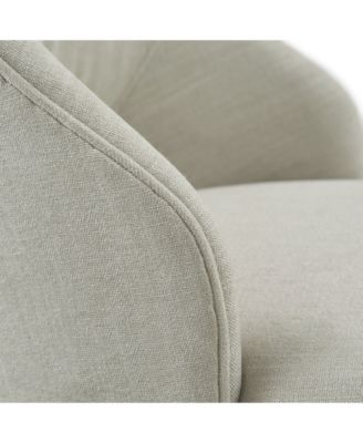 Madison Park Jillian 26"H Upholstered Open Back Rectangle 360 Degree Swivel Counter Stool