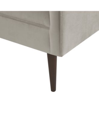 Farrah 49"W Velvet Upholstered Accent Bench with Low Back and Sides