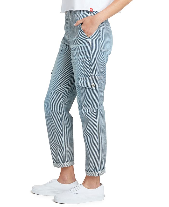 Dickies Juniors' Striped Cuffed Cargo Pants Macy's