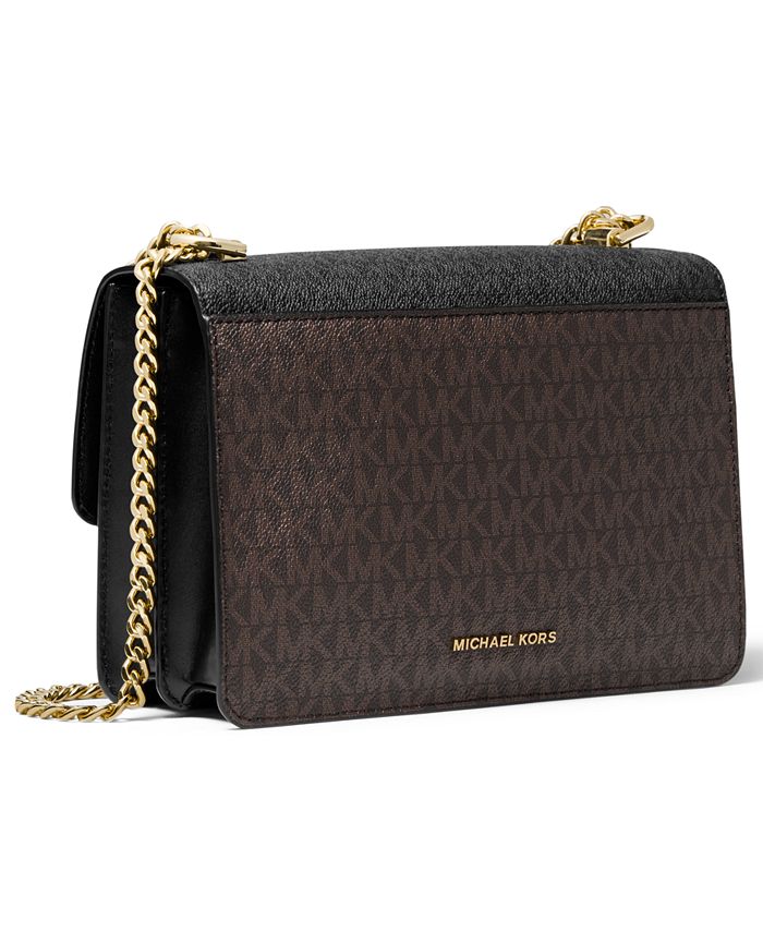 Michael Kors Jade Signature Gusset Shoulder Bag & Reviews - Handbags ...