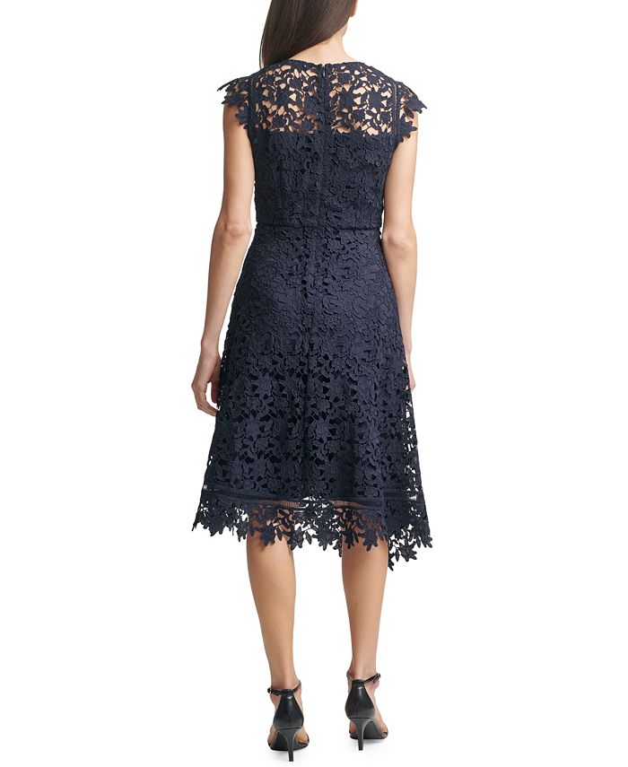 Eliza J Lace AsymmetricalHem Midi Dress & Reviews Dresses Women