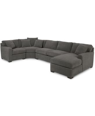 Radley 4-Pc. Fabric Chaise Sectional Sofa with Wedge Piece, Created for Macy's