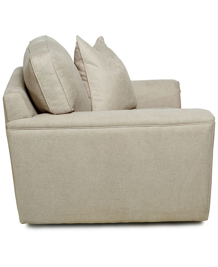 Furniture CLOSEOUT! Jordani 44" Fabric Swivel Chair, Created for Macy's