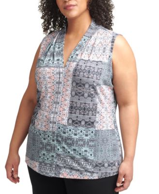macys sleeveless tops