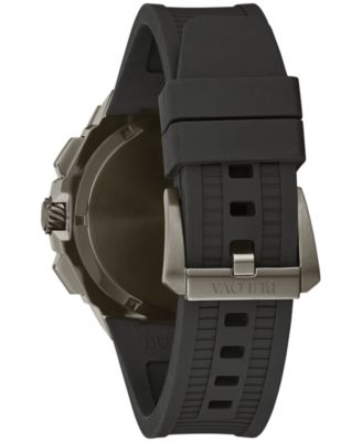 Men's Precisionist X Black EPDM Rubber Strap Watch 44.5mm