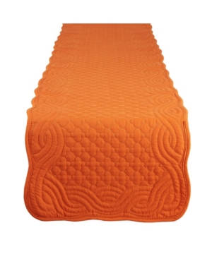 Shop Design Imports Spice Quilted Farmhouse Table Runner In Pumpkin
