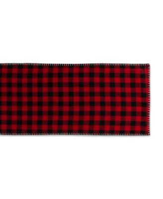 Christmas Buffalo Check with Embroidery Table Runner