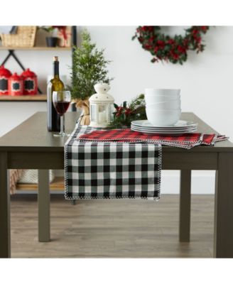 Christmas Buffalo Check with Embroidery Placemat, Set of 6