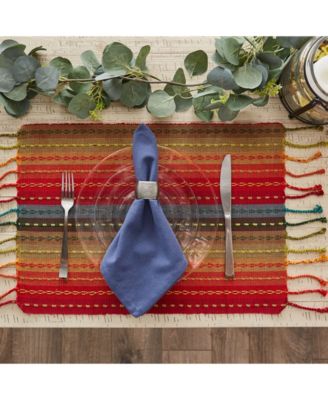 Stripe with Fringe Placemat, Set of 6