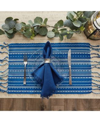 Stripe with Fringe Placemat, Set of 6