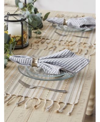 Stripe with Fringe Placemat, Set of 6