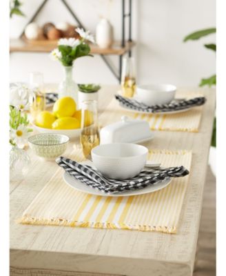 Stripes with Fringe Placemat, Set of 6