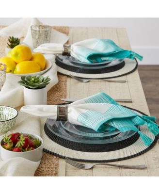 Variegated Stripe with Tassel Napkin, Set of 6