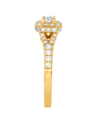 Diamond Halo Bridal Set (1 ct. t.w.) in 14k Yellow or White Gold