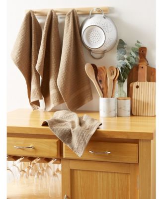 Solid Waffle Terry Dishtowel, Set of 4