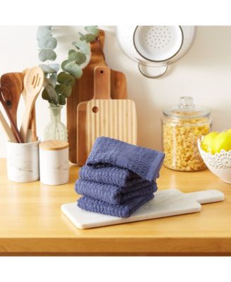 Solid Waffle Terry Dishtowel, Set of 4