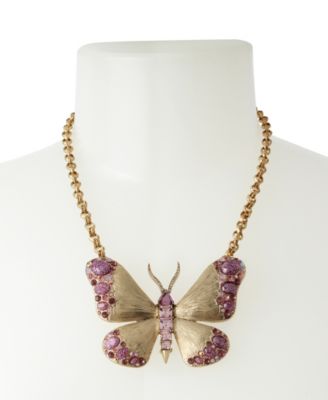 Betsey Johnson Butterfly Pendant Necklace - Macy's