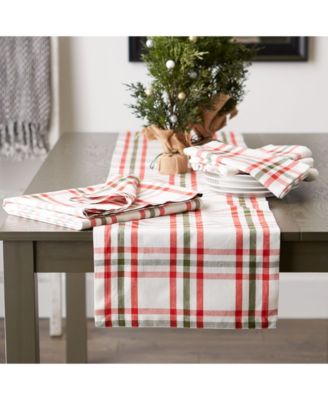 Kitchen and Table Top Jolly Tree Collection Tablecloth, Nutcracker Plaid, 52" x 52"