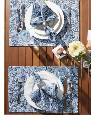Paisley Print Outdoor Placemat, Set of 6