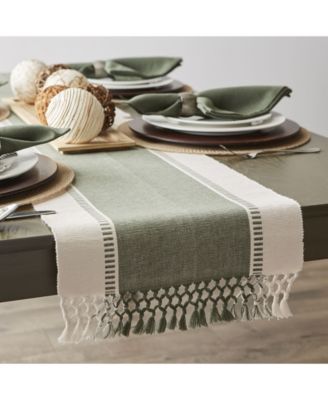 Dobby Stripe Table Runner, 13" x 108"