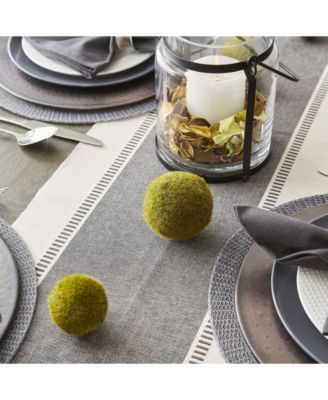 Mineral Dobby Stripe Table Runner, 13" x 72"