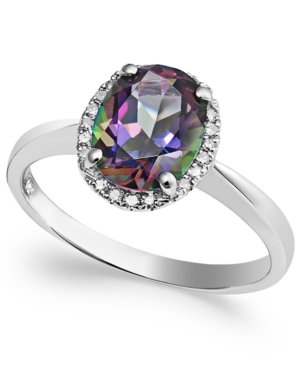 image of 14k White Gold Mystic Topaz (2 ct. t.w.) and Diamond Accent Ring