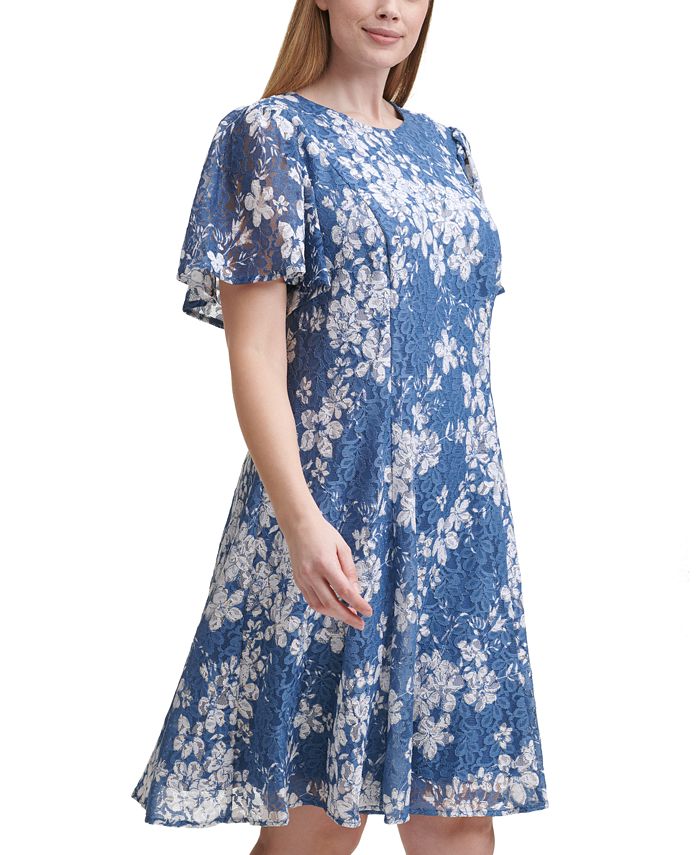 Jessica Howard Plus Size Lace A-Line Dress - Macy's