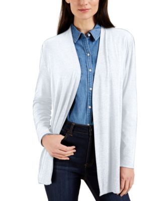 Karen Scott - Open-Front Cardigan