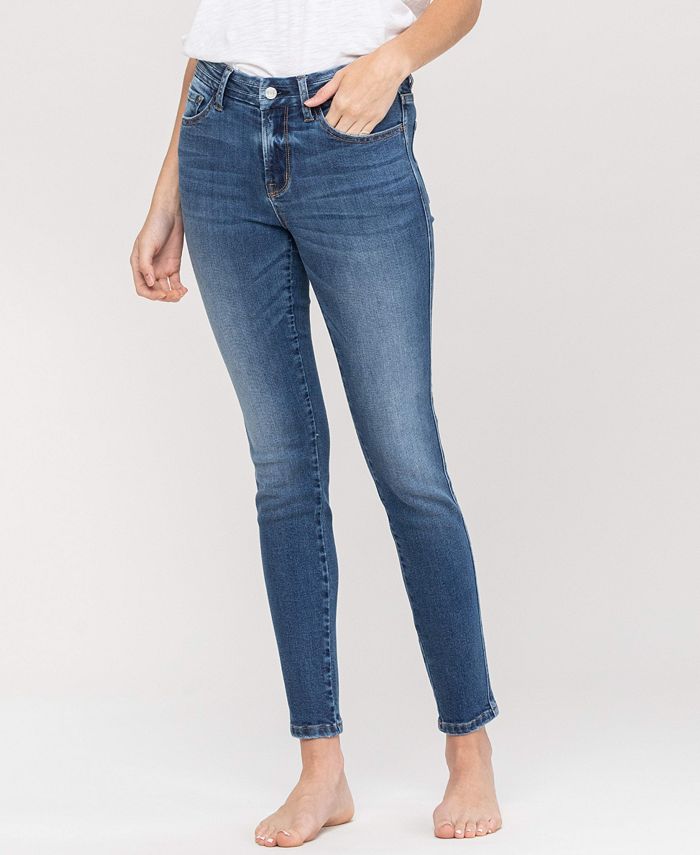 VERVET Women's Mid Rise Waistband Detail Ankle Skinny Jeans - Macy's