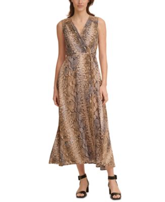 Calvin Klein Snake-Embossed Maxi Dress Macy's