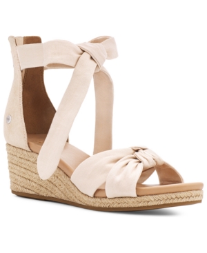 Shop Ugg Women's Yarrow Espadrille Wedge Sandals In Natural Canvas