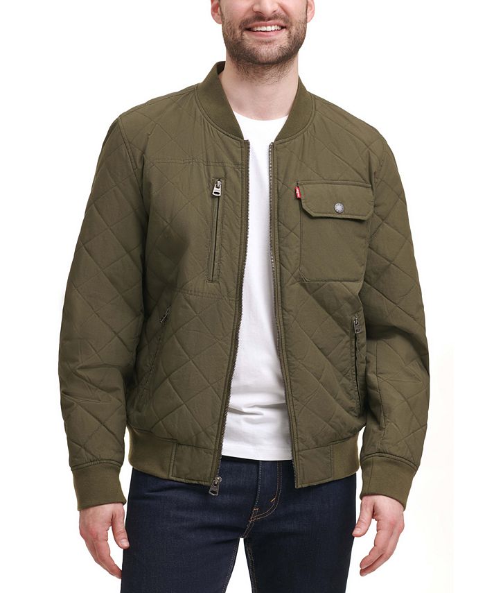 Levi's Men's Diamond Quilted Bomber Jacket & Reviews - Coats & Jackets ...