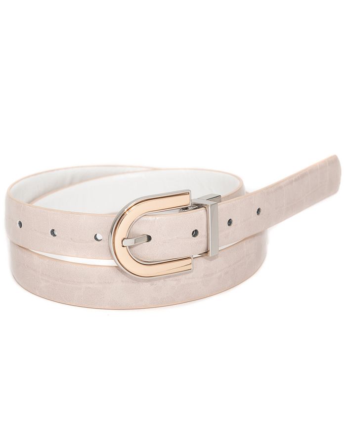 INC International Concepts Embossed Reversible Belt, Created for Macy's ...