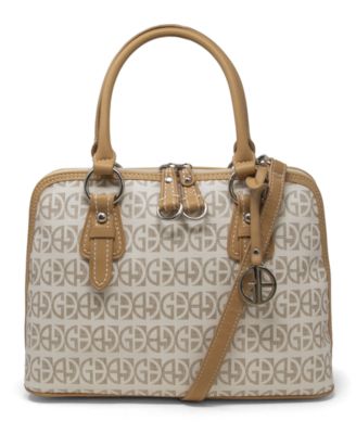 Giani Bernini Ivory Block Signature Dome Satchel