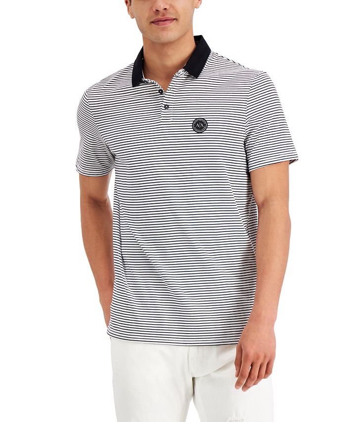 A|X Armani Exchange Men's Stripe Polo Shirt - Macy's