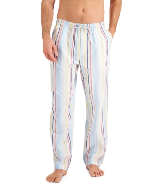 CLUB ROOM MEN'S BROMLEY STRIPED PAJAMA PANTS, CREATED FOR MACY'S