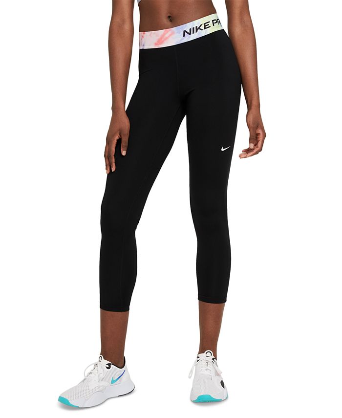 Nike Printed-Waist Logo 7/8 Length Leggings - Macy's