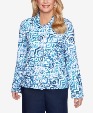 Plus Size Classics Ikat French Terry Jacket