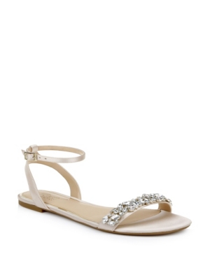 Jewel Badgley Mischka Ohara Ankle Strap Sandal In Champagne