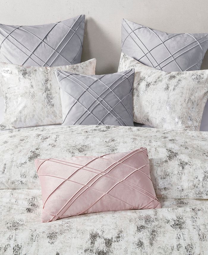 CosmoLiving Naomi Pleated Velvet Euro Sham, 26" x 26" Macy's