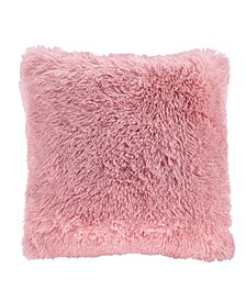 Cleo Ombre Shaggy Faux Fur Pillow, 20" x 20"
