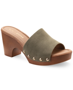 Sun + Stone Alina Studded Platform Sandals Created for Macy's Women's Shoes