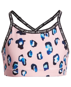 Ideology Big Girls Cross-Back Printed Sports Bra Created for Macy's